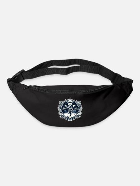 Astronaut Moon UFO Logo - Bum bag - black