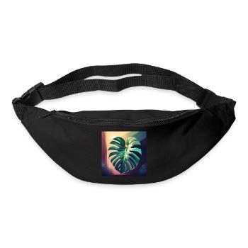 Monstera Leaf - Gürteltasche - Schwarz - Vorne