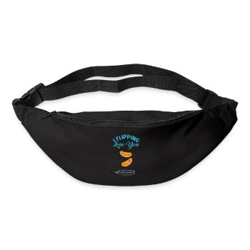 Herziger Pfannkuchen Liebesfrühstück - Gürteltasche - Schwarz - Vorne