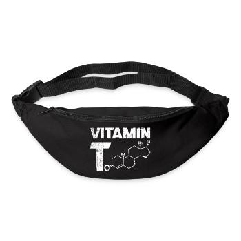 Vitamin T Testosteron Bodybuilding Fitnessstudio - Gürteltasche - Schwarz - Vorne