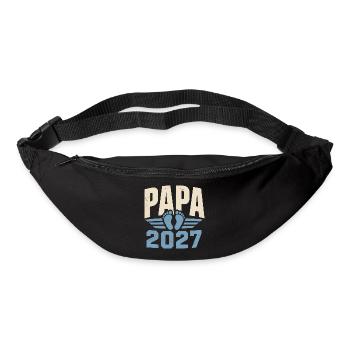 Papa 2027 Vorfreude Auf Das Erste Baby - Gürteltasche - Schwarz - Vorne