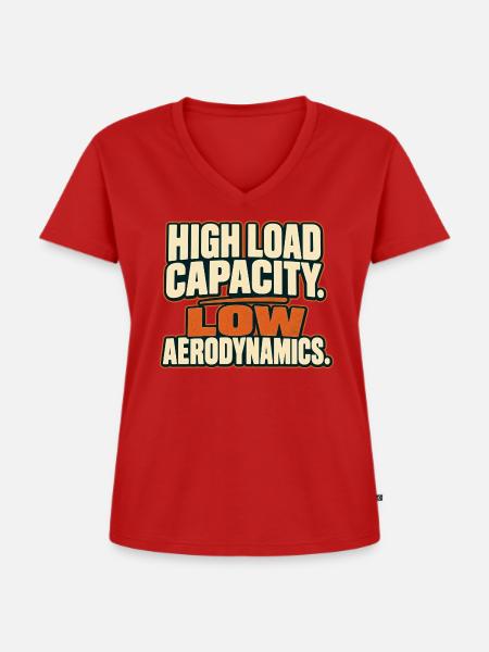 Hochleistungs-Lifter - Frauen Premium Bio T-Shirt mit V-Ausschnitt - Rot