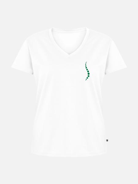 Physio 8 Logo - Frauen Premium Bio T-Shirt mit V-Ausschnitt - Weiß