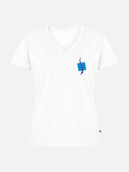 Physio 12 Logo - Frauen Premium Bio T-Shirt mit V-Ausschnitt - Weiß