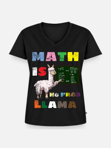 Math Joke - Frauen Premium Bio T-Shirt mit V-Ausschnitt - Schwarz