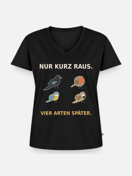 Vier Arten später - Frauen Premium Bio T-Shirt mit V-Ausschnitt - Schwarz