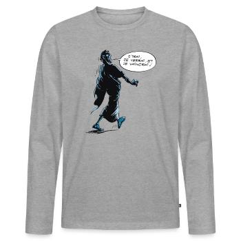 Asterix & Obelix - César veni vidi vici - Männer Premium Bio Langarmshirt - Grau meliert - Vorne - Nico (187cm)