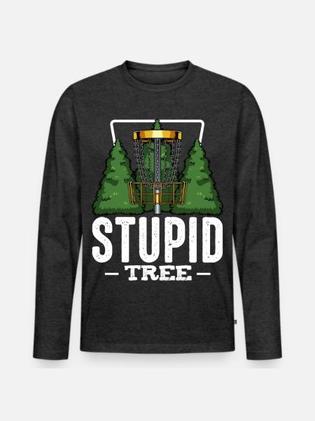 Frisbee - Men's Premium Organic Long Sleeve Shirt - heather anthracite