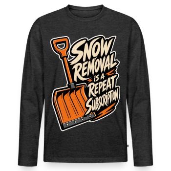 Schneeschippen – Snow Removal Repeat Subscription - Männer Premium Bio Langarmshirt - Anthrazit meliert - Vorne - Nico (187cm)