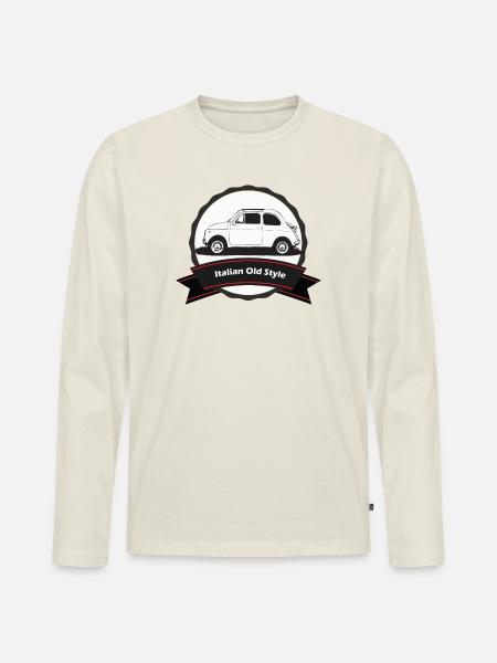 500 - T-shirt manches longues Premium bio Homme - blanc cassé