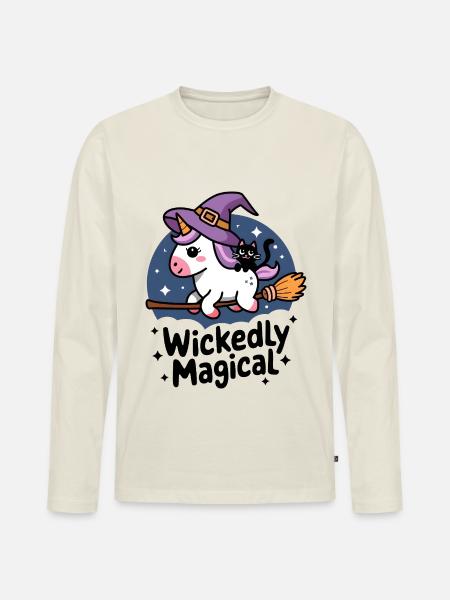 Wickedly Magical - Men's Premium Organic Long Sleeve Shirt - off white