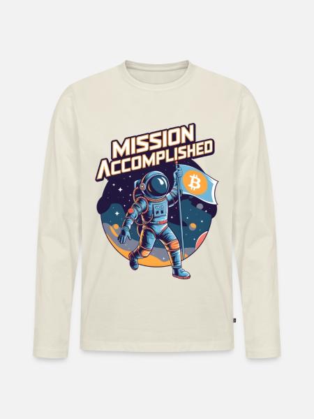 Mission Accomplished - Men's Premium Organic Long Sleeve Shirt - off white