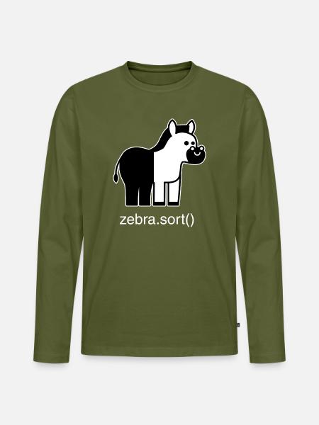 Zèbre assorti - T-shirt manches longues Premium bio Homme - kaki