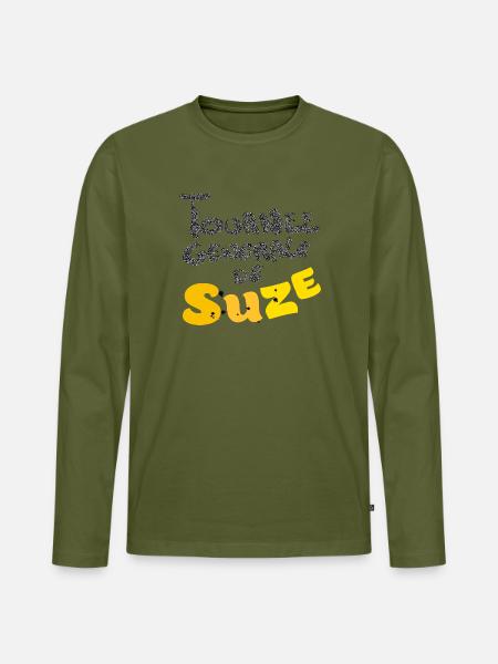Suzee funny - T-shirt manches longues Premium bio Homme - kaki