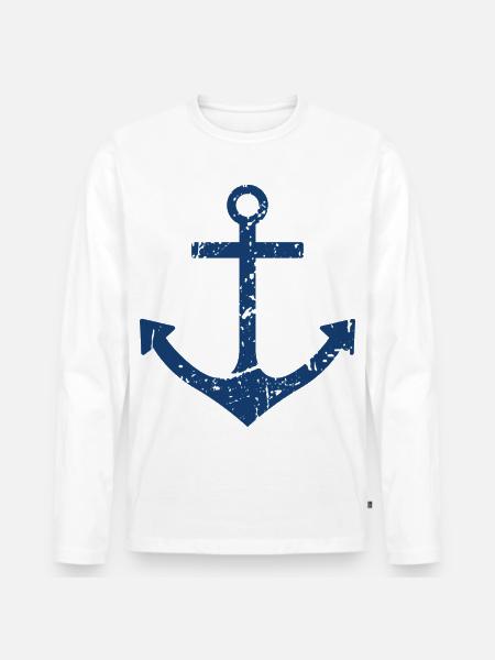 Ancre - T-shirt manches longues Premium bio Homme - blanc