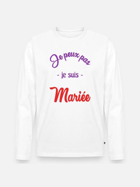 MARIEE. FUTURE MARIEE - T-shirt manches longues Premium bio Homme - blanc