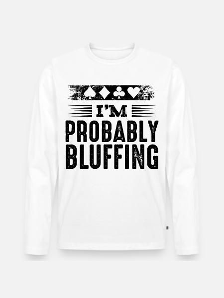Poker - Men's Premium Organic Long Sleeve Shirt - white