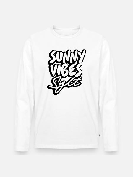 SUNNY VIBES SYLT - Men's Premium Organic Long Sleeve Shirt - white