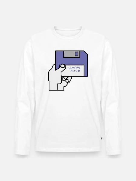 Banc de travail - T-shirt manches longues Premium bio Homme - blanc