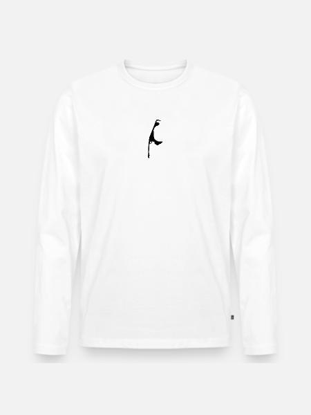 SYLT - Männer Premium Bio Langarmshirt - Weiß