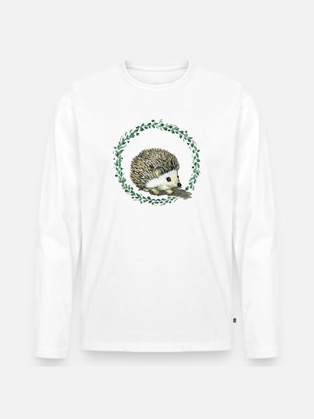 Hérisson - T-shirt manches longues Premium bio Homme - blanc