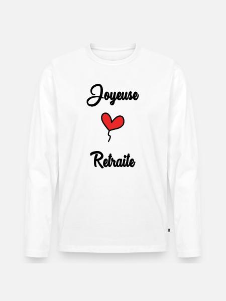 RETIREMENT - Men's Premium Organic Long Sleeve Shirt - white