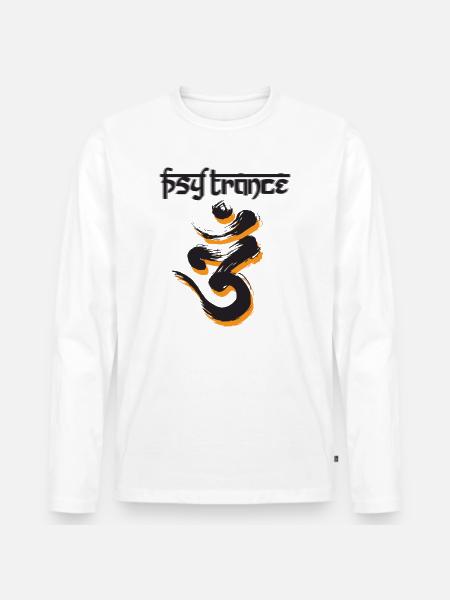 PsyTrance - T-shirt manches longues Premium bio Homme - blanc