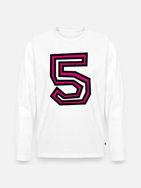 5 - Men's Premium Organic Long Sleeve Shirt - white