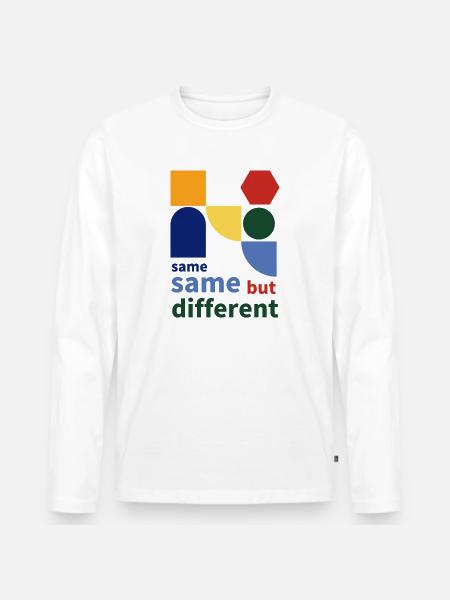 same same but different - Männer Premium Bio Langarmshirt - Weiß
