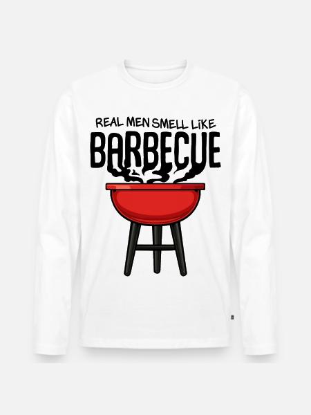 Red Kettle Grill Illustration - T-shirt manches longues Premium bio Homme - blanc