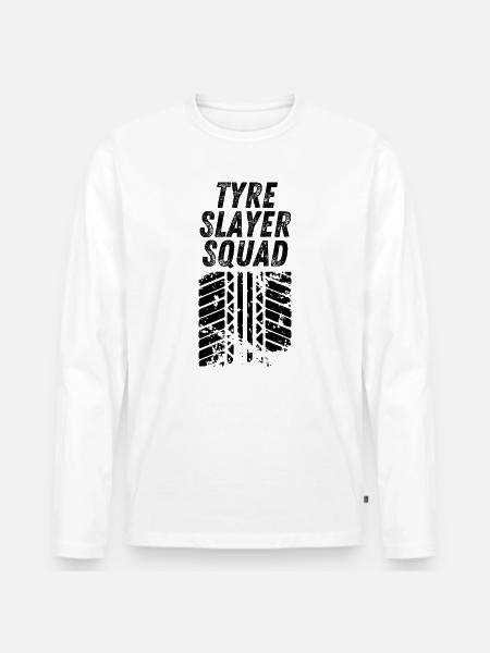 Tyre Slayer Squad - Men's Premium Organic Long Sleeve Shirt - white