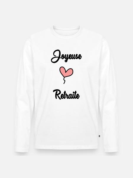 RETIREMENT. RETIREMENT. RETIRED - Men's Premium Organic Long Sleeve Shirt - white
