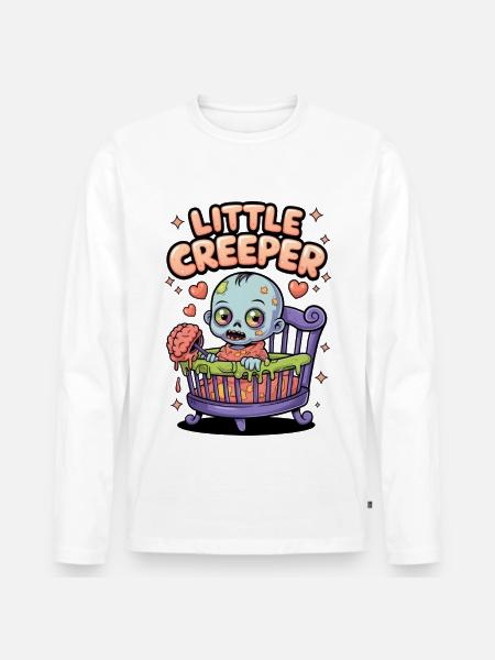 Little Creeper - Men's Premium Organic Long Sleeve Shirt - white