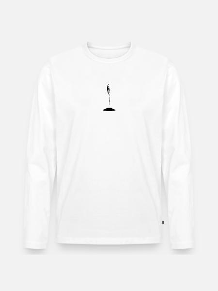 Jumping person on trampoline - Men's Premium Organic Long Sleeve Shirt - white
