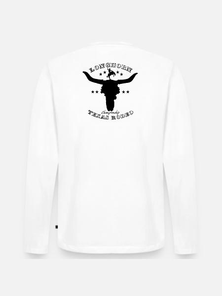 longhornrodeo - Männer Premium Bio Langarmshirt - Weiß