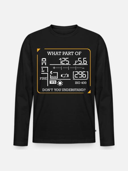 photographer - Men's Premium Organic Long Sleeve Shirt - black