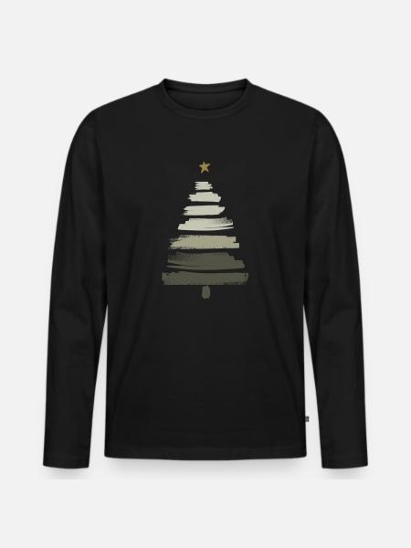 Christmas Tree - Men's Premium Organic Long Sleeve Shirt - black
