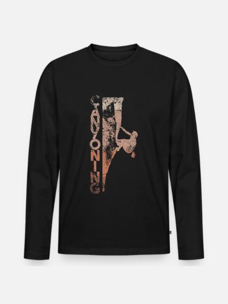 Canyoning - Männer Premium Bio Langarmshirt - Schwarz