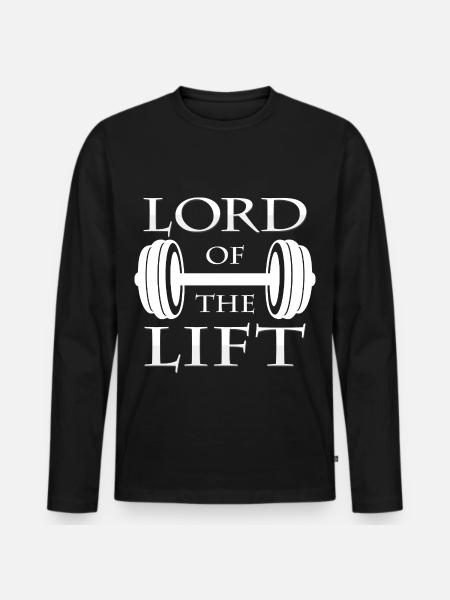 dumbbell - Men's Premium Organic Long Sleeve Shirt - black