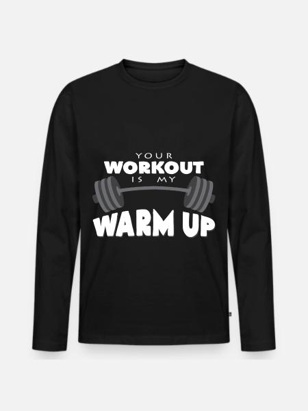 dumbbell - Men's Premium Organic Long Sleeve Shirt - black