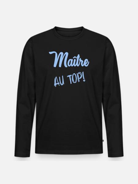 MASTER. MASTER - Men's Premium Organic Long Sleeve Shirt - black
