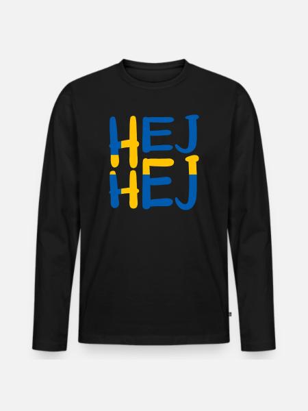 HEJ HEJ SWEDEN - Men's Premium Organic Long Sleeve Shirt - black
