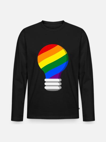 Gay Pride - Men's Premium Organic Long Sleeve Shirt - black