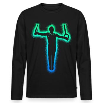 Turner Gymnastik Ringeturnen Herren Jungen Turnen - Männer Premium Bio Langarmshirt - Schwarz - Vorne - Nico (187cm)
