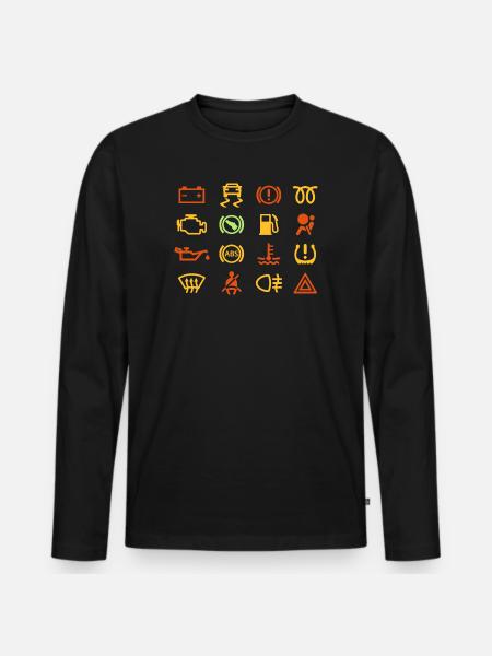 Car indicator lights - Men's Premium Organic Long Sleeve Shirt - black