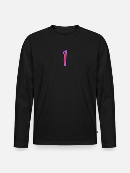 1 - Men's Premium Organic Long Sleeve Shirt - black