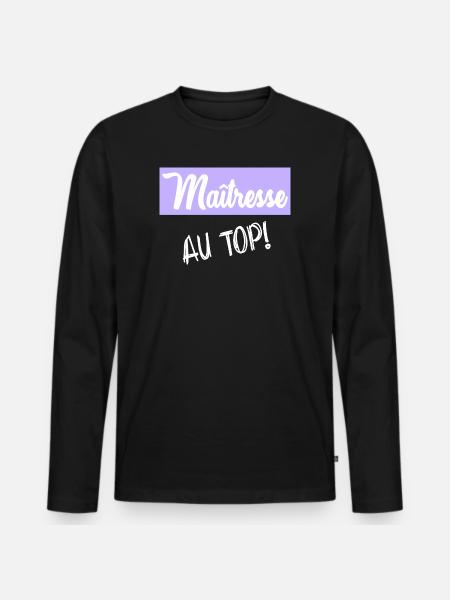 mistress - Men's Premium Organic Long Sleeve Shirt - black