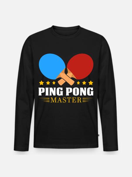 Ping-pong - T-shirt manches longues Premium bio Homme - noir