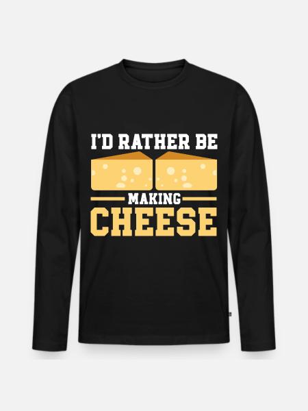 Cheese Making Cheese Lover - Men's Premium Organic Long Sleeve Shirt - black