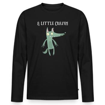 Travail travail dictons bête de somme bureau humour loups - T-shirt manches longues Premium bio Homme - noir - Devant - Nico (187cm)